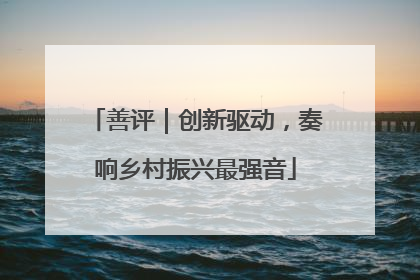 善评｜创新驱动，奏响乡村振兴最强音