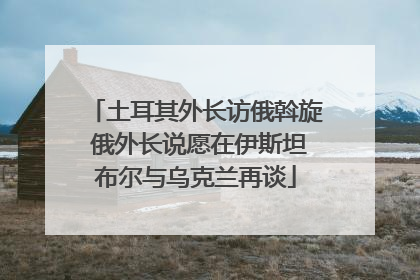 土耳其外长访俄斡旋 俄外长说愿在伊斯坦布尔与乌克兰再谈
