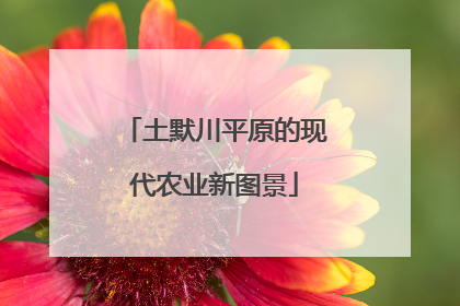 土默川平原的现代农业新图景