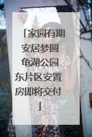 家园有期 安居梦圆 龟湖公园东片区安置房即将交付