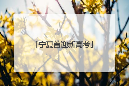 宁夏首迎新高考