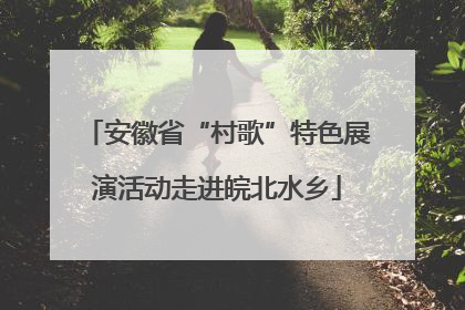 安徽省“村歌”特色展演活动走进皖北水乡