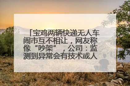 宝鸡两辆快递无人车闹市互不相让，网友称像“吵架”，公司：监测到异常会有技术或人为干预处置