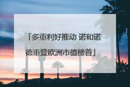 多重利好推动 诺和诺德重登欧洲市值榜首