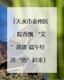 天水市秦州区：粽香飘 “艾”意浓 端午经济“热”起来