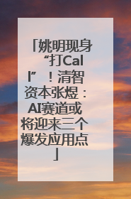姚明现身“打Call”！清智资本张煜：AI赛道或将迎来三个爆发应用点