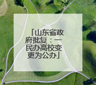 山东省政府批复：一民办高校变更为公办