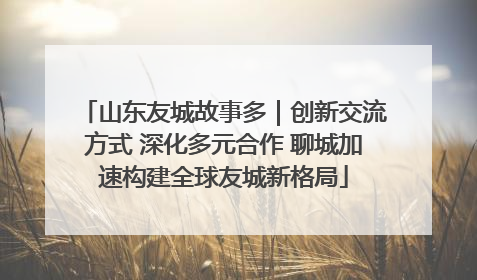 山东友城故事多｜创新交流方式 深化多元合作 聊城加速构建全球友城新格局