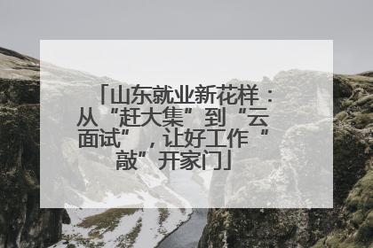 山东就业新花样：从“赶大集”到“云面试”，让好工作“敲”开家门