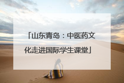 山东青岛：中医药文化走进国际学生课堂