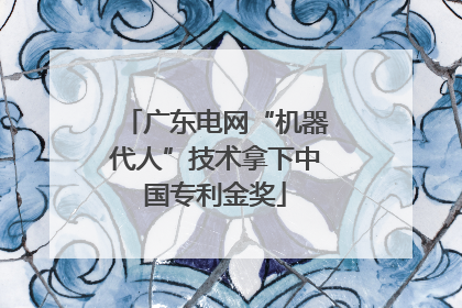 广东电网“机器代人”技术拿下中国专利金奖