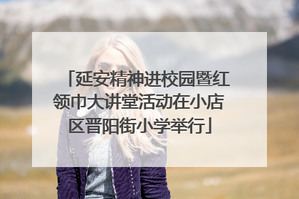 延安精神进校园暨红领巾大讲堂活动在小店区晋阳街小学举行