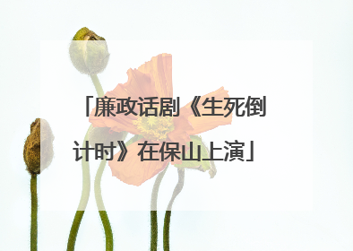 廉政话剧《生死倒计时》在保山上演