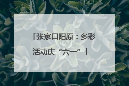 张家口阳原：多彩活动庆“六一”