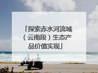 探索赤水河流域（云南段）生态产品价值实现