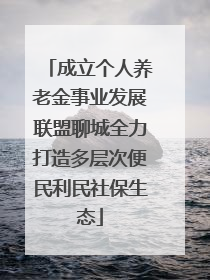 成立个人养老金事业发展联盟聊城全力打造多层次便民利民社保生态