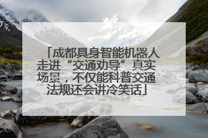 成都具身智能机器人走进“交通劝导”真实场景，不仅能科普交通法规还会讲冷笑话