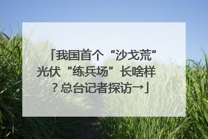 我国首个“沙戈荒”光伏“练兵场”长啥样？总台记者探访→
