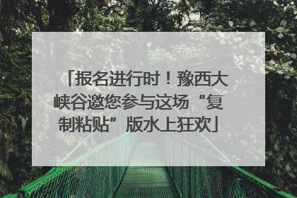 报名进行时！豫西大峡谷邀您参与这场“复制粘贴”版水上狂欢