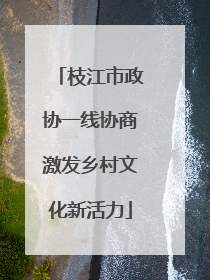 枝江市政协一线协商激发乡村文化新活力