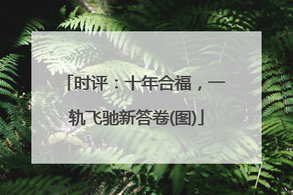 时评：十年合福，一轨飞驰新答卷(图)