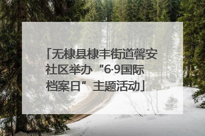 无棣县棣丰街道馨安社区举办“6·9国际档案日”主题活动