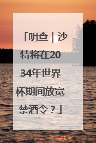 明查｜沙特将在2034年世界杯期间放宽禁酒令？