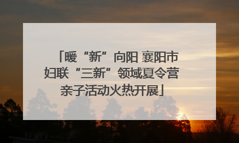 暖“新”向阳 襄阳市妇联“三新”领域夏令营亲子活动火热开展