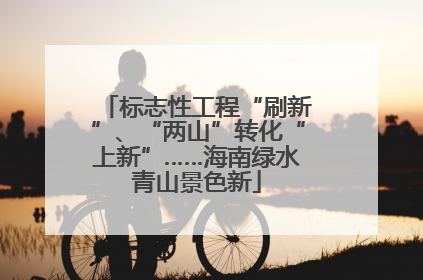 标志性工程“刷新”、“两山”转化“上新”……海南绿水青山景色新