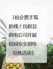 校企携手筑防线！民权县供电公司开展校园安全用电宣教活动