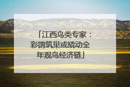 江西鸟类专家：彩鹮筑巢或撬动全年观鸟经济链