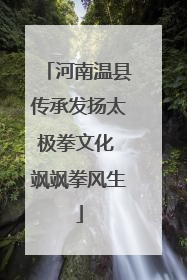 河南温县传承发扬太极拳文化 飒飒拳风生