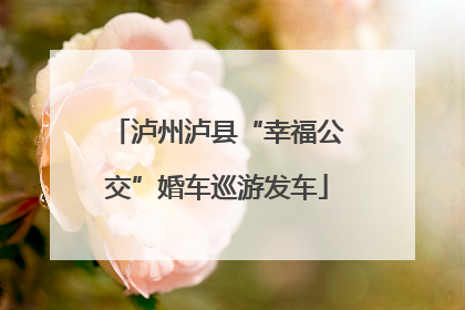 泸州泸县“幸福公交”婚车巡游发车