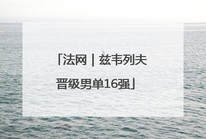 法网｜兹韦列夫晋级男单16强