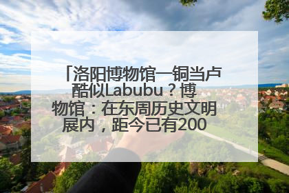 洛阳博物馆一铜当卢酷似Labubu？博物馆：在东周历史文明展内，距今已有2000多年历史