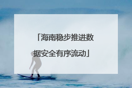 海南稳步推进数据安全有序流动