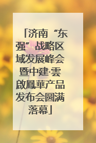 济南“东强”战略区域发展峰会暨中建·雲啟鳳華产品发布会圆满落幕