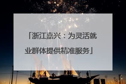 浙江嘉兴：为灵活就业群体提供精准服务