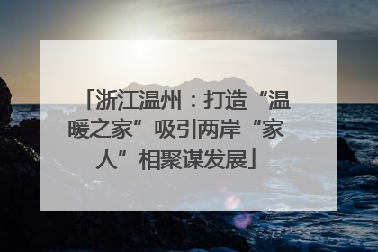 浙江温州：打造“温暖之家”吸引两岸“家人”相聚谋发展