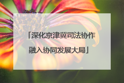 深化京津冀司法协作 融入协同发展大局