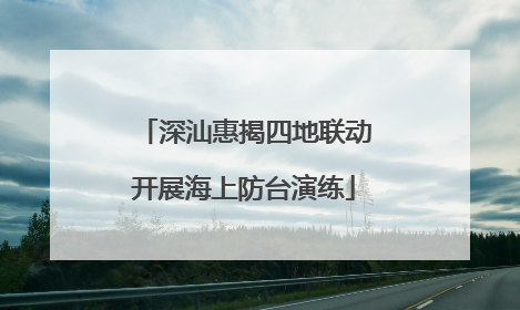 深汕惠揭四地联动开展海上防台演练