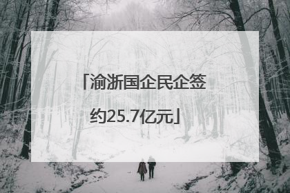 渝浙国企民企签约25.7亿元