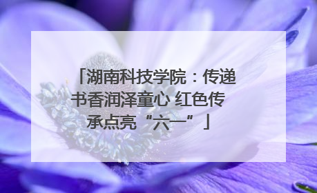 湖南科技学院：传递书香润泽童心 红色传承点亮“六一”