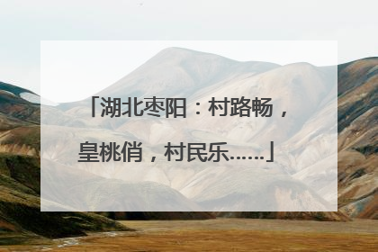 湖北枣阳：村路畅，皇桃俏，村民乐……