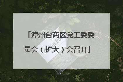 漳州台商区党工委委员会（扩大）会召开