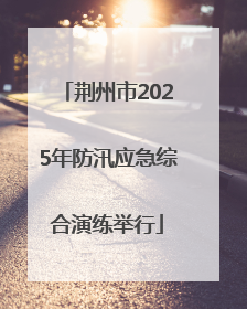 荆州市2025年防汛应急综合演练举行