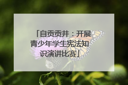 自贡贡井：开展青少年学生宪法知识演讲比赛