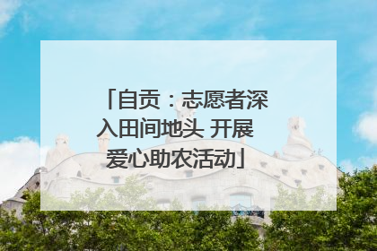自贡：志愿者深入田间地头 开展爱心助农活动