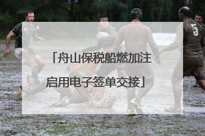 舟山保税船燃加注启用电子签单交接