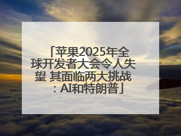 苹果2025年全球开发者大会令人失望 其面临两大挑战:AI和特朗普